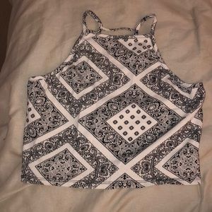 Black and white crop top